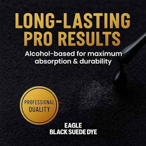 Black Suede Dye for Shoes, Boots, & Accessories – Permanent Suede Color Restorer with Built-in Applicator – Shoe Dye for Touch-Ups, Customization & Repairs – 3 fl oz 5