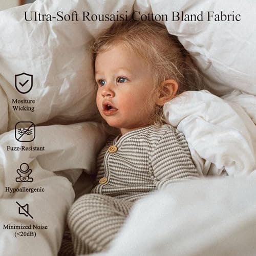 Down Fiber Comforter Oversize King Size,Premium Ultra-Soft Breathable Comforter High Fill Power White Duvet Insert,All Season Hotel Luxury Bedding Comforters 8 Corner & Center Loops,Baffle Box Design 5