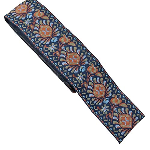 Boho Jacquard Ribbon Floral Ribbon Embroidery Jacquard Trim for Sewing, Handmade Bag, Clothing Decoration (5 Yards)