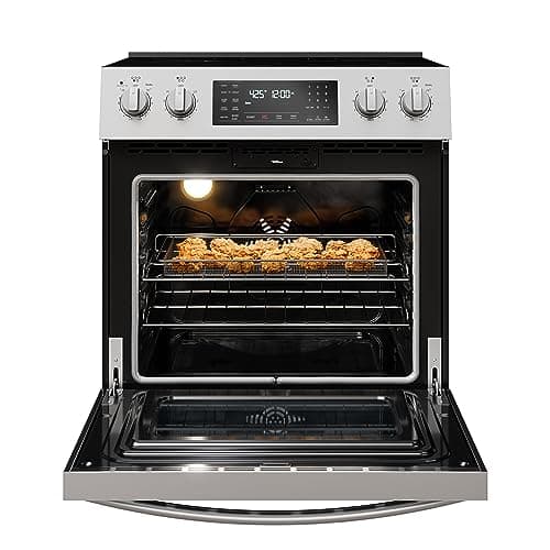 Kenmore Front Control Electric Range Oven with 5 Cooktop Elements with 7 Cooking Power Options, True Convection, Steam and Self Clean, Freestanding Oven, 4.8 cu. ft. Capacity Stainless Steel 6