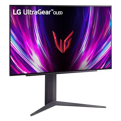 LG ‎27GS93QE 27-inch Ultragear OLED Gaming Monitor QHD 1440p 240Hz 0.03ms DisplayHDR True Black 400 AMD FreeSync Premium Pro NVIDIA G-Sync HDMI 2.1 DisplayPort Tilt/Height/Pivot Stand Black 5