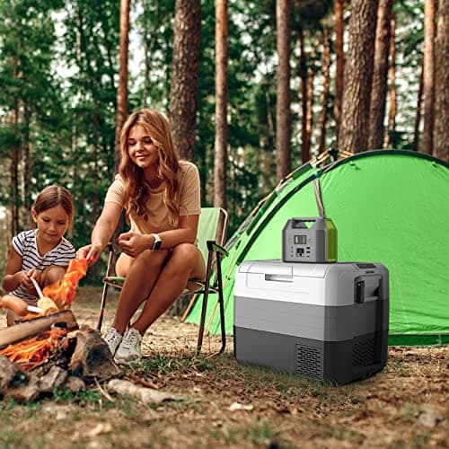 Portable Power Station 150W 155Wh, EnginStar Power Bank with 110V AC Outlet, 42000mAh 6 Outputs External Battery Pack with LED Light for Home Camping 6
