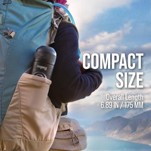 WACACO Minipresso GR, Portable Espresso Machine, Compatible Ground Coffee, Hand Coffee Make, Travel Gadgets, Manually Operated, Perfect for Camping 7