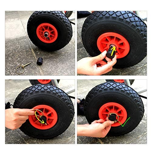 MorTime 27" Heavy Duty Kayak Cart, Universal Kayak Carrier for Floats, Kayak Tote Trolley Transport for Carrying Canoes 6