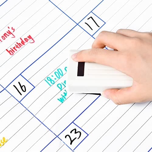 Large Dry Erase Calendar for Wall - Undated 1 Month Wall Calendar, 40" x 30", Erasable & Reusable Laminated Calendar with 8 Round Stickers, Great Layout Wall Calendar Dry Erase for Home, Office and School 9