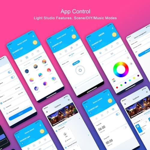 GUPUP LED Lights Strip 100 FT, LED Lights for Bedroom 100ft, RGB Rope Light for Room, Bluetooth APP Control,Color Changing Strip, Sync with Music,para Cuarto, for Bedroom Home Party Decoration 5