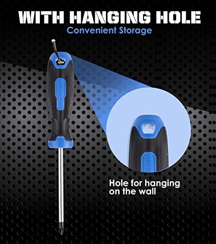 URASISTO Magnetic Screwdrivers Set with Case, 13-piecs Includes 4 Slotted, 5 Phillips, 2 Pozidriv Screwdriver Set Tools for Repair man (Chrome-Vanadium Blades w/Magnetic Tips) 7