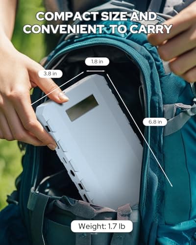 SinKeu 24000mAh Portable Charger Power Bank, 88Wh Portable Power Bank with AC Outlet, QC 3.0 USB/USB-C, DC Output, Led Flashlight, Portable Battery Charger for Home Camping Travel Power Backup 6