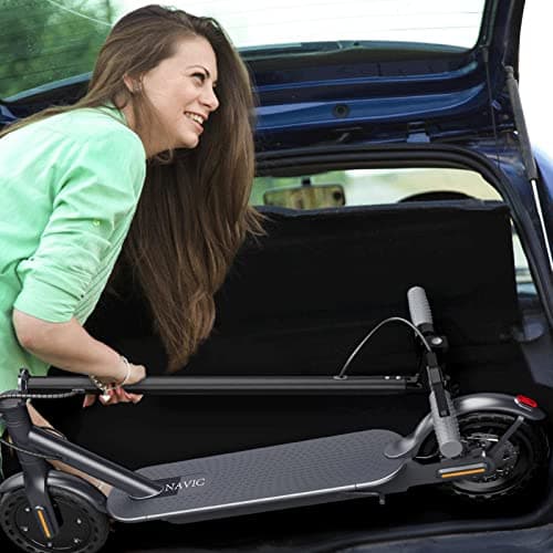 NAVIC Electric Scooter Adults, 8.5" Solid Tires, 25/Mph, 350W Motor, 22 Miles Range, Folding E-Scooter with Dual Braking Dual Suspension, Escooter for Adults with App 8