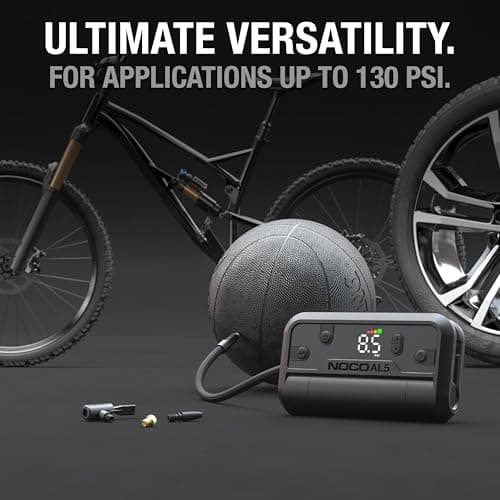 NOCO Air AL5: Cordless Tire Inflator – Portable Rechargeable Air Compressor with USB-C – 17 LPM Inflates 0–40 PSI in 7 Minutes – Digital Gauge + Auto-Shutoff – For Tires up to 31-Inches 7