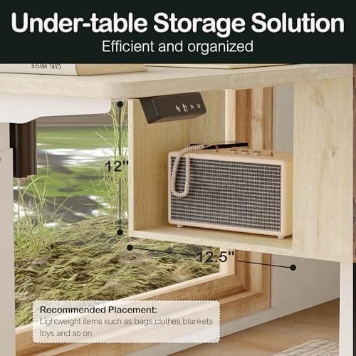 ModernMate Electric Standing Desk with 4 Drawers, 46 x 28 Inch Height Adjustable Whole Piece Sit Stand Desk, Computer Home Office Workstation with Open Storage Shelf, Light Wood 6