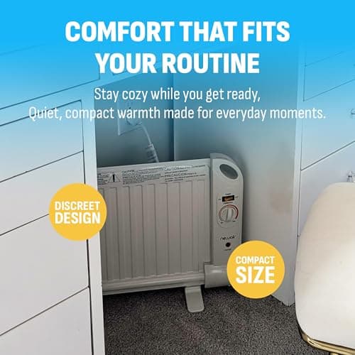 NewAir Portable Space Heater for Indoor Use | Ideal Heater for Bedroom, Office or Under Desk | Electric, Energy Efficient and Noiseless 7