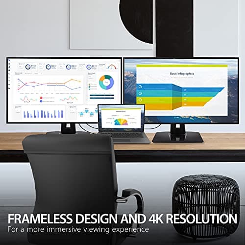 ViewSonic VP3268A-4K 32 Inch 4K UHD IPS Monitor with Advanced Ergonomics, 100% sRGB Rec 709, 14-bit 3D LUT, Eye Care, HDR10 Support, 90W USB C, RJ45, HDR10 5