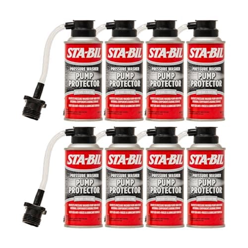STA-BIL Pump Protector - Protects Pressure Washer Pump and Other Internal Components During Storage - Next Gen Anti-Freeze and Lubricant Formula, 4 oz. (22007-8PK)