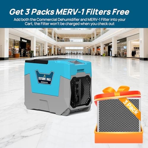 ARGENDON Commercial Dehumidifier,180 Pints Industrial Dehumidifier with Pump & Drain Hose for Whole House, Crawl Space, Warehouse, Up to 2,300 sq ft, Water Damage Restoration, 5-Year Limited Warranty 8