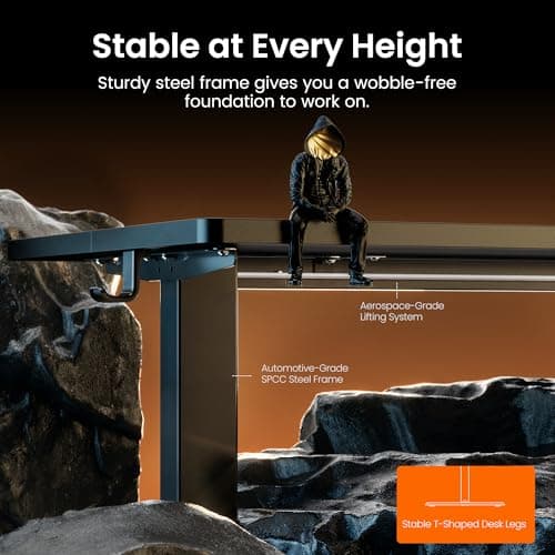 ErGear Height Adjustable Electric Standing Desk, 48 x 24 Inches Sit Stand up Desk, Memory Computer Home Office Desk, Black 5