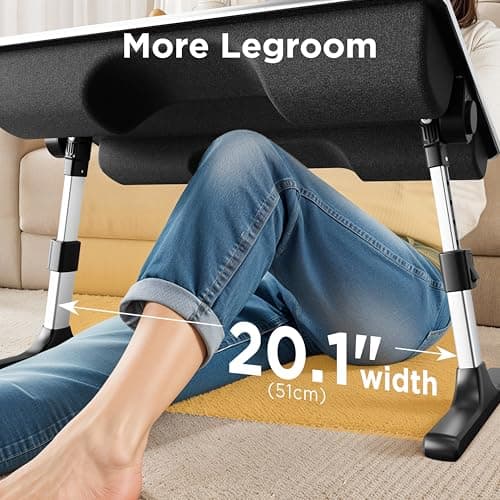 FoldWise 2-in-1 Lap & Bed Desk with Soft Cushions - Adjustable Height & Angle, Foldable Laptop Stand for Bed & Couch - Wrist Rest, iPad Holder, Stopper & Non-Slip Leather - Bed Table for Adults & Kids 7