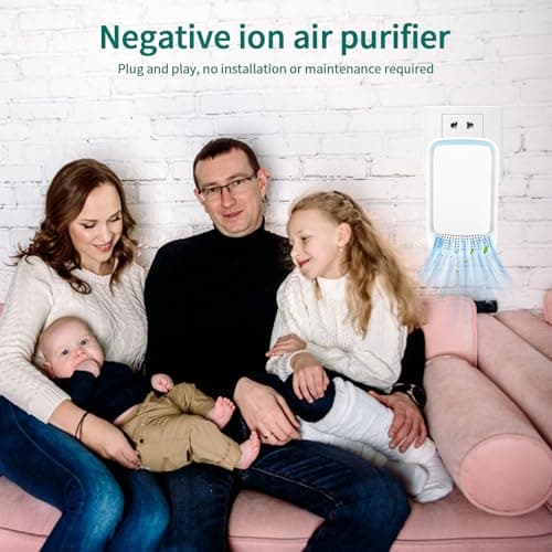 Plug-In Ionic Air Purifier (4), Home Air Ionizer, Silent Filterless Air Purifier, Silent Filterless Air Purifier for Home, Portable Negative Ion Air Freshener for Pet Odors, Dust, and Smoke. 6