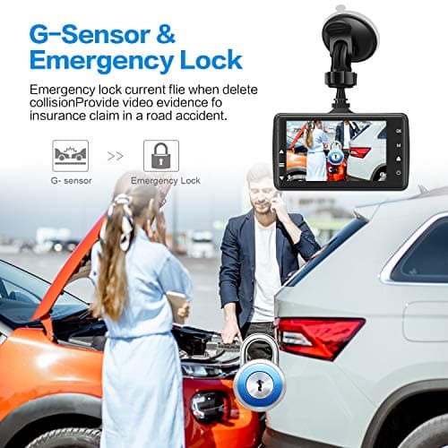 Dash Cam Front with 32G SD Card, BOOGIIO 1080P FHD Car Driving Recorder 3'' IPS Screen 170°Wide Angle Dashboard Camera Aluminum Alloy Case, WDR G-Sensor Parking Monitor Loop Recording Motion Detection 5
