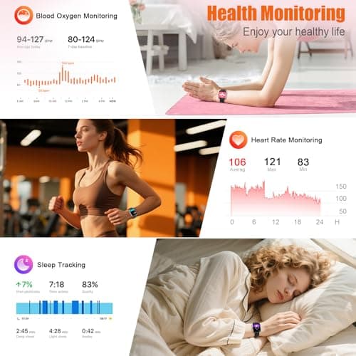 Smart Watch for Men Women (Answer/Make Call), 2025 1.83" HD Touchscreen Fitness Tracker, 110+ Sport Modes, Fitness Watch with Heart Rate/Sleep Monitor/Step, IP68 Waterproof Smartwatch for Android iOS 6