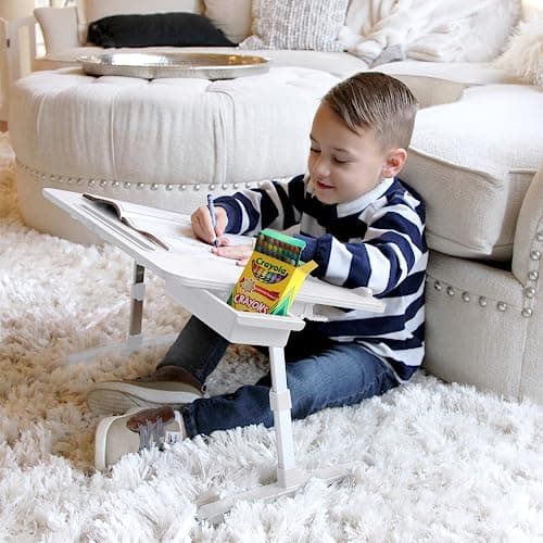 Limitless TotalDesk Portable Workstation and Lap Desk with Adjustable Height & Tilt (White) 10