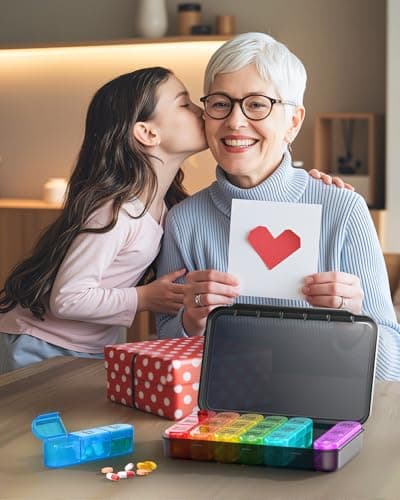 Pill Organizer 3 Times a Day with Double Protection, Moisture-Proof Weekly 3X a Day Pill Case, Daily Pill Box 7 Day for Travel to Hold Vitamis,Fish Oils, Supplements,DHC,Medication 8