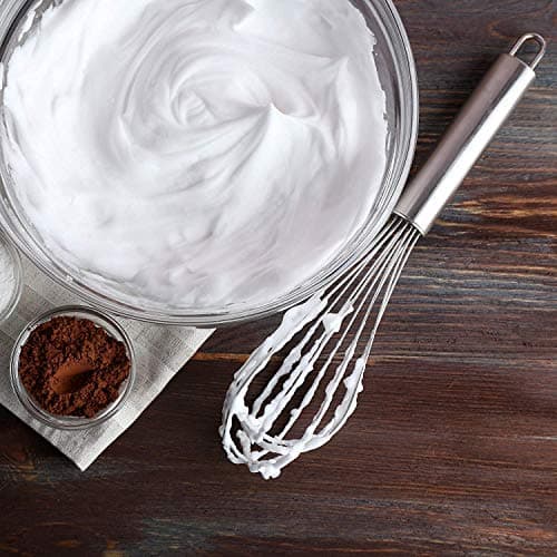 Whisks for Cooking, 3 Pack Stainless Steel Whisk for Blending, Whisking, Beating and Stirring, Enhanced Version Balloon Wire Whisk Set, 8"+10"+12" 5