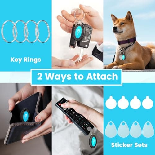 Esky Key Finder Locator with Sound, 80dB Item Trackers with 131ft Range Beeper Tags, Wireless Key Finders for Finding Keys Wallet Remote Control Pet Phone, 4 Receivers & Flashlight 5