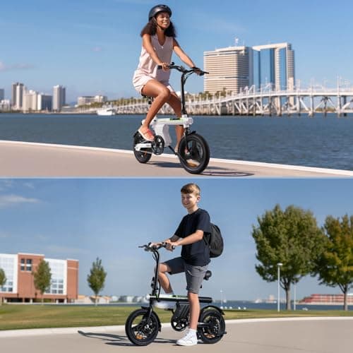 isinwheel U1 Electric Bike for Adults 750W Peak Motor, 20 mph Folding Ebike, 14" Adults Electric Bicycles with Smart Uphill, 280.8Wh Battery, 25 Miles PAS Range, Mini E Bikes for Adult and Teens 8