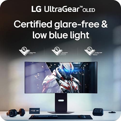 LG 45GX900A-B 45-Inch Ultragear WQHD (3440 x 1440) OLED Curved Gaming Monitor, 240Hz, 0.03ms, NVIDIA G-Sync, VESA DisplayHDR True Black 400, HDMI 2.1, DisplayPort, USB Type-C PD 65W, Black 11