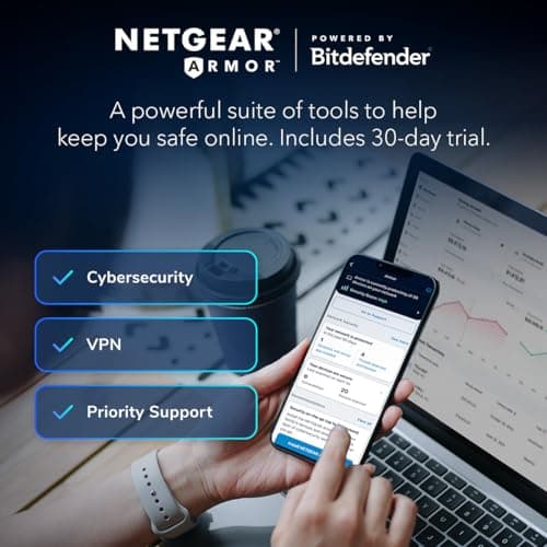 NETGEAR 4-Stream WiFi 6 Router (R6700AX) – Router Only, AX1800 Wireless Speed (Up to 1.8 Gbps), Covers up to 1,500 sq. ft., 20 Devices – Free Expert Help, Dual-Band 8