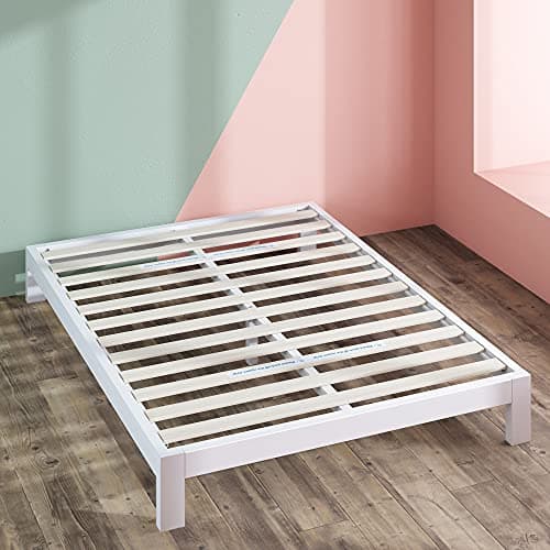 Zinus Arnav Metal Platform Bed Frame, Wood Slat Support, No Box Spring Needed, Easy Assembly, White, Full 10