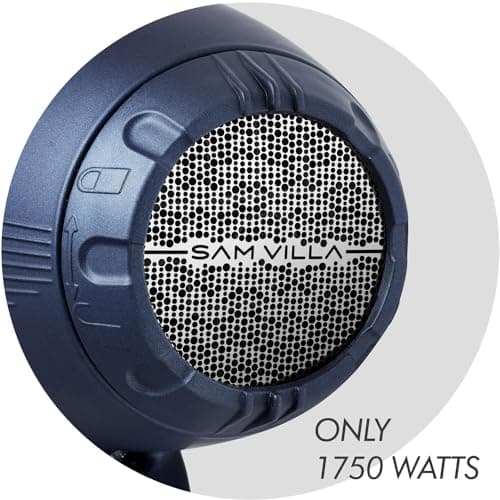 Sam Villa Lightweight & Quiet Ionic Professional Hair Dryer with Variable Speed & Temperature, Midnight Blue 5