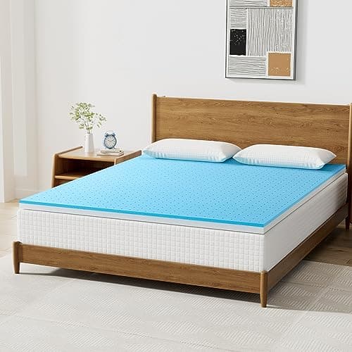 Maxzzz 2Inch Queen Size Mattress Topper Gel Memory Foam Mattress Topper,Firm Memory Foam Bed Topper Certipur-Us Certified