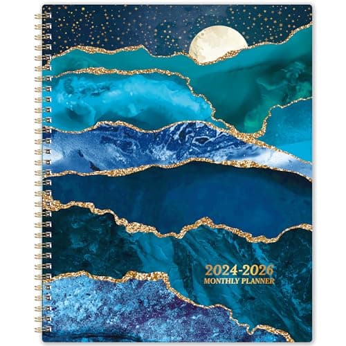 2024-2026 Monthly Planner/Calendar - Jul 2024 - Jun 2026, 2 YearPlanner 2024-2026, Monthly Tabs, Twin-Wire Binding, Holidays, Notes Pages