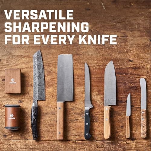 The Original Tumbler Rolling Knife Sharpener™ - Knife Sharpening Made Easy - Rolling Knife Sharpener Tool for Kitchen Knives - Knife Sharpener Kit Offers 15 & 20 Degree Sharpening (Wood) 6