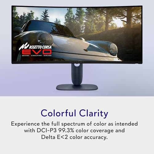 Alienware 34 240Hz QD-OLED Curved Gaming Monitor - AW3425DW - 34.2-inch WQHD (3440 x 1440) 0.03ms Display, 1800R Curve, AMD FreeSync Premium Pro, VESA AdaptiveSync, DisplayHDR TrueBlack 400 6