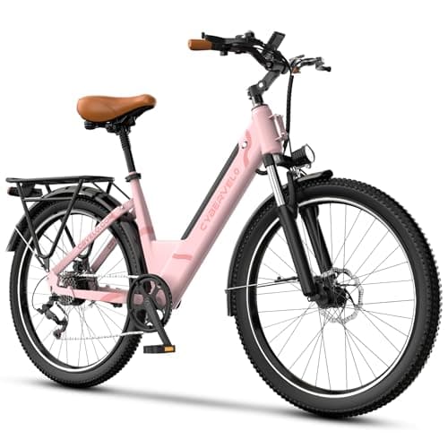 Aoango 1000 Peak Electric Bike for Adults,up 80 Miles Removable Battery Ebike, 26" Electric E Bike with 7-Speed,Adult Electric Bicycles for Commute Beach Snow White Womens All Terrain