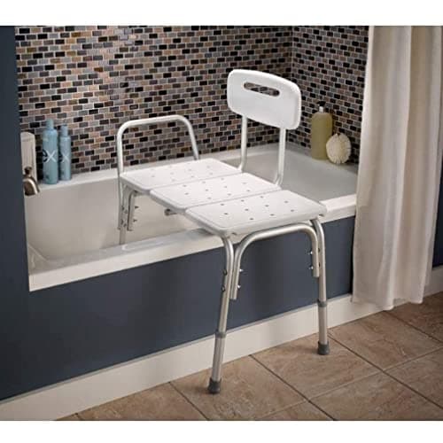 Carex Shower Bench and Shower Chair For Elderly and Disabled with Height Adjustable Legs, Tub Bench Converts to Right or Left Hand Entry, Shower Chair For Bathtub 5