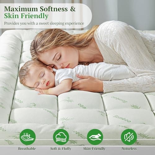 LIANLAM Bambu Mattress Topper Twin-2(39"x75") 8