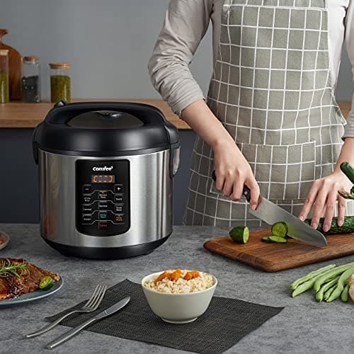 COMFEE' Rice Cooker 10 cup Uncooked/20 cup Cooked, Rice Maker, Steamer, Saute, Steamer and Warmer, 5.2 QT Large Capacity, Brown Rice, Quinoa and Oatmeal, 8 One-Touch Programs 7