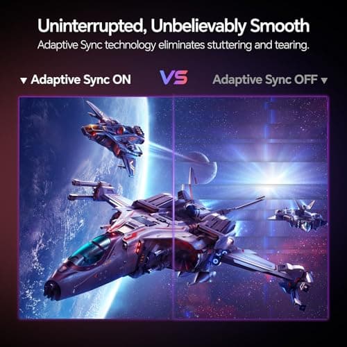 KOORUI 27 inch Gaming Monitor, WQHD (2560x1440) Computer Monitor, 240Hz,1ms, AdaptiveSync, HDR400, HDMI DisplayPort, VESA Mountable, Tilt Pivot Vertical Swivel Height Adjustable, Eye Care,Black 27E3QK 6