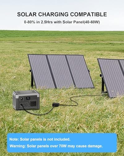 Portable Power Station 192Wh Outdoor Generator with AC Outlet 100W(200W Surge) Power Bank for Home Backup Outdoor Emergency RV Van Hunting, 3.9lb, Music Player&LED Lights LiFePO4 Battery 7
