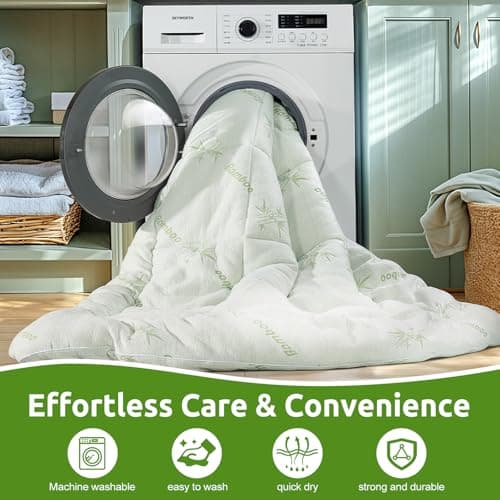 Shilucheng Cooling Queen Mattress Topper, Extra Thick 1200 GSM Down Alternative Fill, Soft Mattress pad for Back Pain, Bed Mattress Topper with 8-21" Deep Pocket (Green, 60"x80") 6