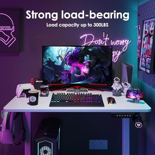 Stary Electric Standing Desk Adjustable Height Sit Stand Home Office Desk with Splice Board 5