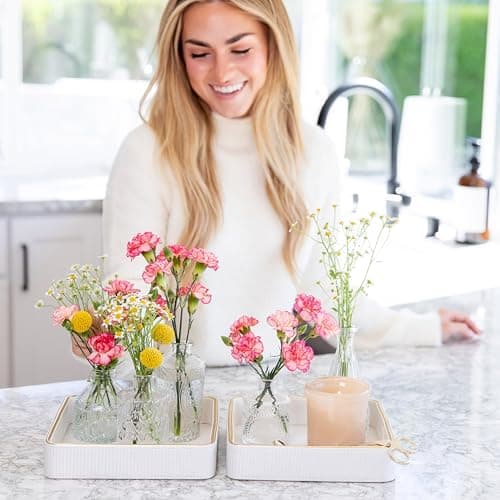 Perfume Tray Valet Tray Night Stand Bedside Organizer| Perfume Organizer Catchall| Perfume Trays for Dresser Vanity Tray for Dresser Countertop| Perfume Holder| Nightstand Organizer Women 8