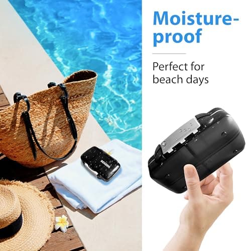 Travel Pill Organizer - Moisture Proof Portable Vitamin Holder with 7 Compartments, Compact Supplement Case for Purse Essential Medicine Kit fot Traveling Pocket Pharmacy with Labels, Black 6