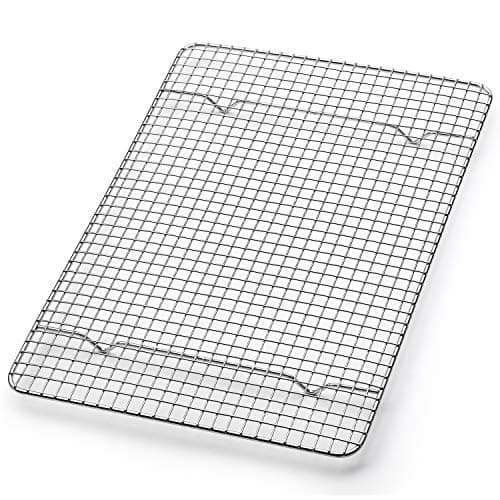 Spring Chef 8.5 x 12 Inch Stainless Steel Cooling Rack for Cooking and Baking - Oven Safe Cookie Cooling Rack - Fits Small Quarter Sheet Pan - Dishwasher Safe 9