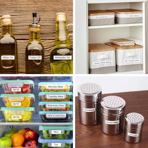 SUPVAN E10 Bluetooth Label Maker Machine with Tape, Continuous Waterproof Label, Versatile App with 35 Fonts and 1k+ Icons, Label Printer for Home, Kitchen, School, Office Organization, Green 5