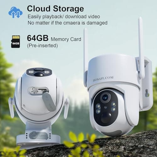 No WIFI Security Camera No Internet Needed, 4G LTE Cellular Security Camera Outdoor Wireless, Cell Camera with SIM Card, PIR Sensor, 2K Color Night Vision, SD/Cloud, 2-Way Talk, IP66 Waterproof 8